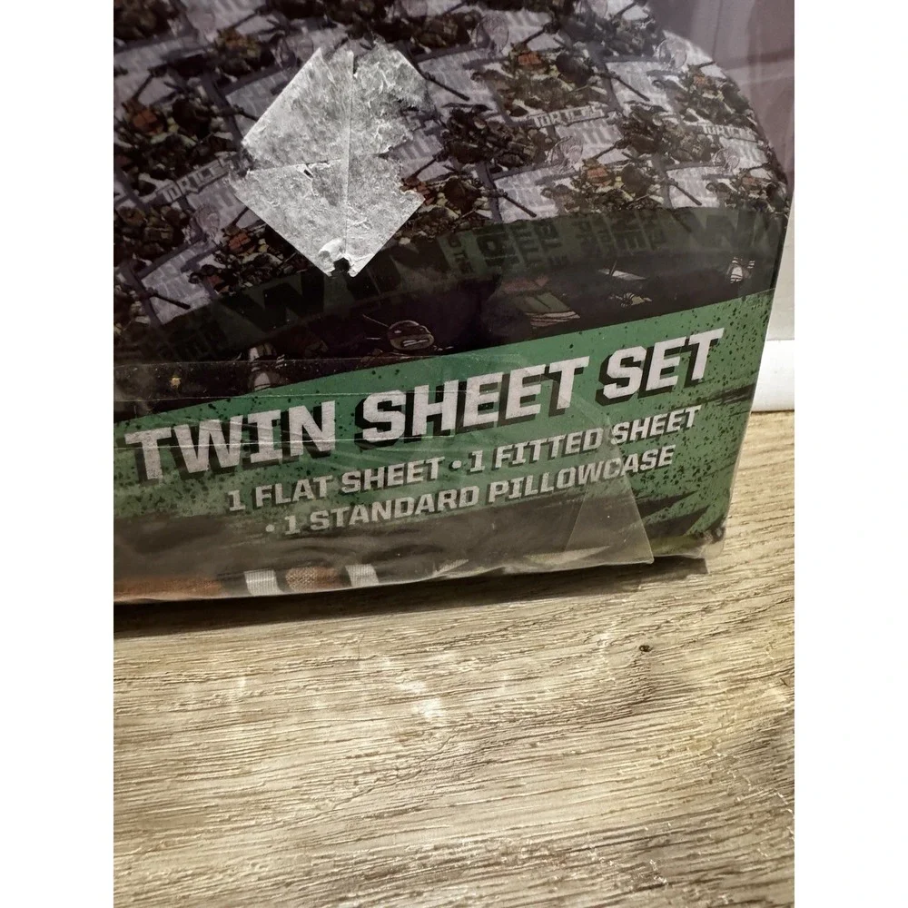 Ninja Turtles Twin Sheet‎ Set Flat Sheet Fitted Pillowcase Sealed 2014 TMNT Soft